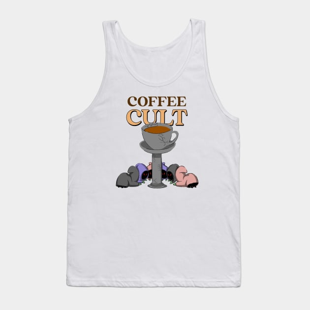 Funny Coffee Lover Coffee Addict Coffee Cult Tank Top by Tip Top Tee's